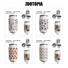 Zootopia Stainless Steel Thermos Straw Cups