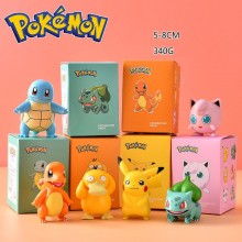 6pcs/set Pokemon anime figures with box