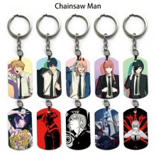 Chainsaw Man alloy two-sided pendant key chain key...