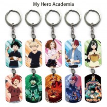 My Hero Academia alloy two-sided pendant key chain...