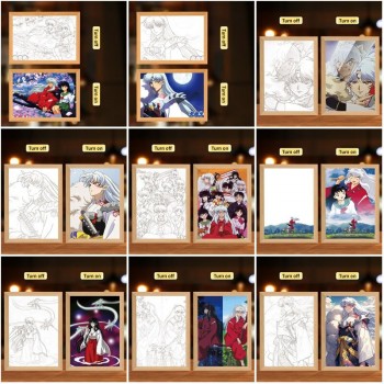 Inuyasha Led Photo Frame Lamp Painting Night Lights