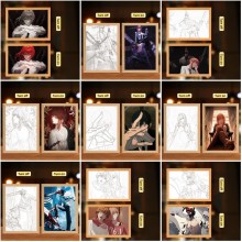 Chainsaw Man Led Photo Frame Lamp Painting Night L...