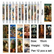Italian-Brainrot anime ballpoint pen ball pens(12pcs a set)