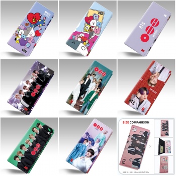 BTS BT21 star long wallets card holder purse