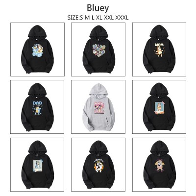 Bluey anime Long Sleeve Hoodies Sweatshirts
