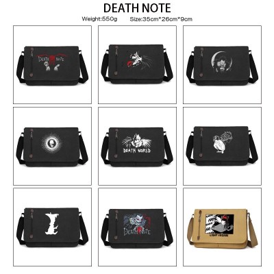 Death Note anime retro canvas messenger crossbody shoulder bags