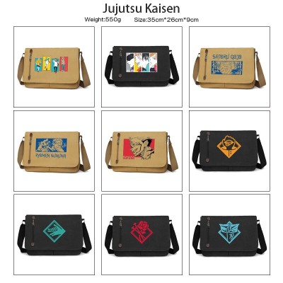 Jujutsu Kaisen anime retro canvas messenger crossbody shoulder bags