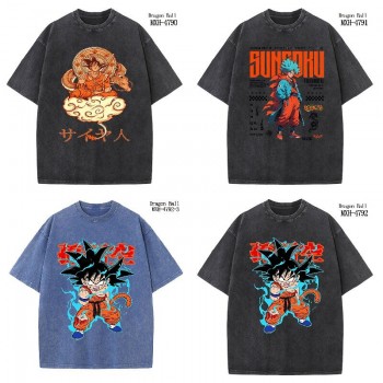 Dragon Ball anime short sleeve wash water worn-out cotton t-shirt