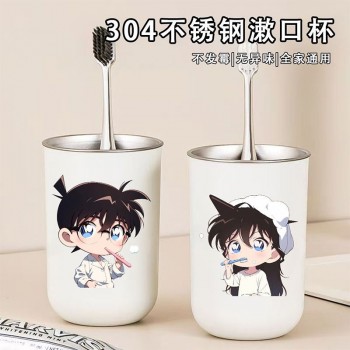 Detective Conan 304 stainless steel mouthwash toothbrush cups