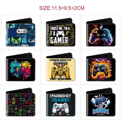 Game controller pattern wallet purse