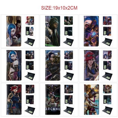 Arcane League of Legends PU Long Wallets Purses ID Card Holder