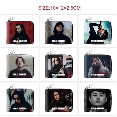 Bad Omens band star zipper long wallet purse