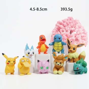 9pcs/set Pokemon anime figures(OPP bag)8.5cm