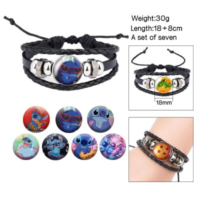 Stitch changeable pattern bracelets set