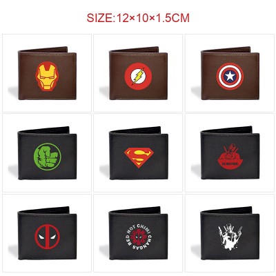 Super Hero Iron Spider-man Super Man Batman wallet purse