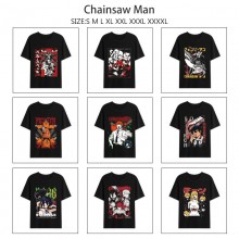 Chainsaw Man anime summer short sleeve cotton t-sh...