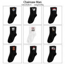 Chainsaw Man anime mid length cotton socks