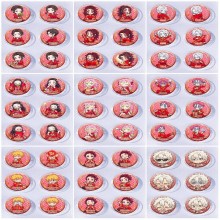 25mm Demon Slayer Mini Capsule Badge Brooch Beans 6pcs
