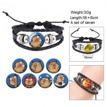 Capybara changeable pattern bracelets set