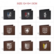 Attack on Titan anime wallet purse