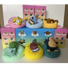6pcs/set Pokemon Spirit Sleep Pose Series anime figures