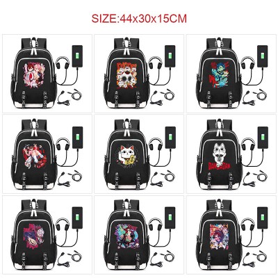 DANDADAN anime USB charging laptop backpack school bag