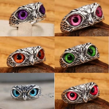 Vintage Owl Open Rings