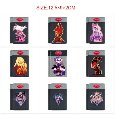 Hazbin Hotel anime Three Fold Button Wallet Purse