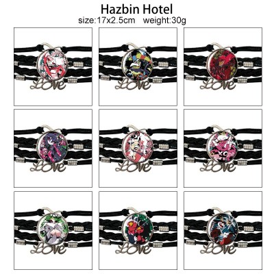 Hazbin Hotel anime braided gemstone bracelet hand chain