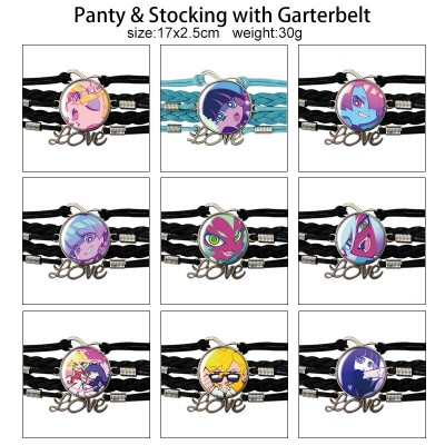 Panty &amp; Stocking with Garterbelt braided gemstone bracelet hand chain
