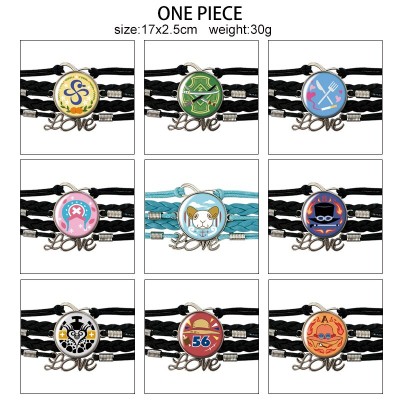 One Piece anime braided gemstone bracelet hand chain