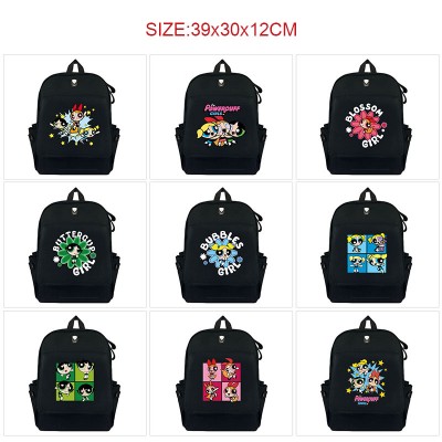 The Powerpuff Girls anime canvas backpack bags