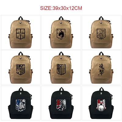Attack on Titan anime canvas backpack bags
