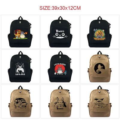 Totoro anime canvas backpack bags
