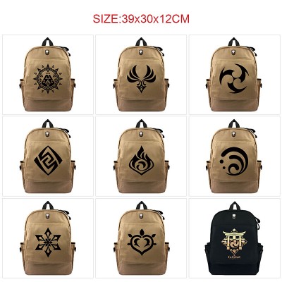Genshin Impact game canvas backpack bags