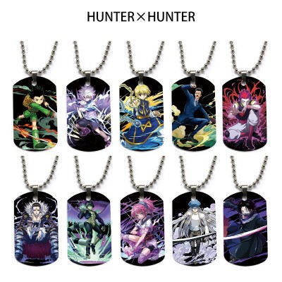 Hunter x Hunter anime dog tag military army necklace