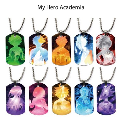 My Hero Academia dog tag military army necklace