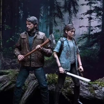 2pcs/set The Last Of Us Part 2 Joel Ellie With Bow Action Figures