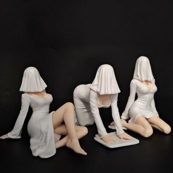 3pcs/set Halloween Ghost Bride Character Sculpture figure(OPP bag)