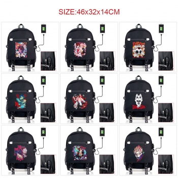 Dandadan USB charging laptop backpack school bags