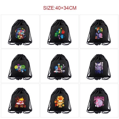 Inside Out anime drawstring backpack bag