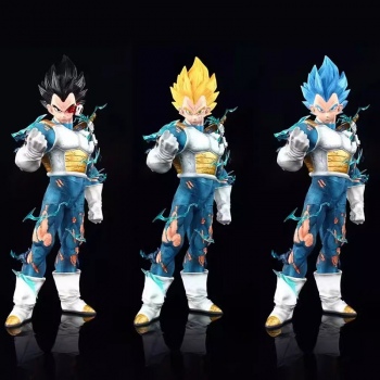 47cm Dragon Ball Super Saiyan 1/4 Vegeta anime figure 3 heads