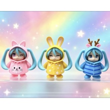 10cm 3pcs/set Raincoat Hatsune Miku anime figures(...