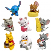 8pcs/set 5cm Tom and Jerry cat Stitch Winnie figur...