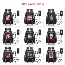 DANDADAN anime USB charging laptop backpack school...