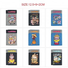 Labubu anime Three Fold Button Wallet Purse