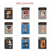 Haikyuu anime Three Fold Button Wallet Purse