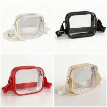 PU transparent waterproof satchel shoulder bag