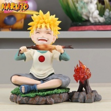 14cm Naruto Childhood Uzumaki Naruto Grilled Fish anime figure