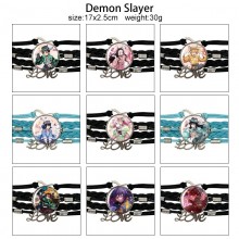 Demon Slayer anime braided gemstone bracelet hand chain